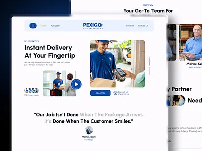 Pexigo - Delivery Services Web Theme & Templates template warehouse