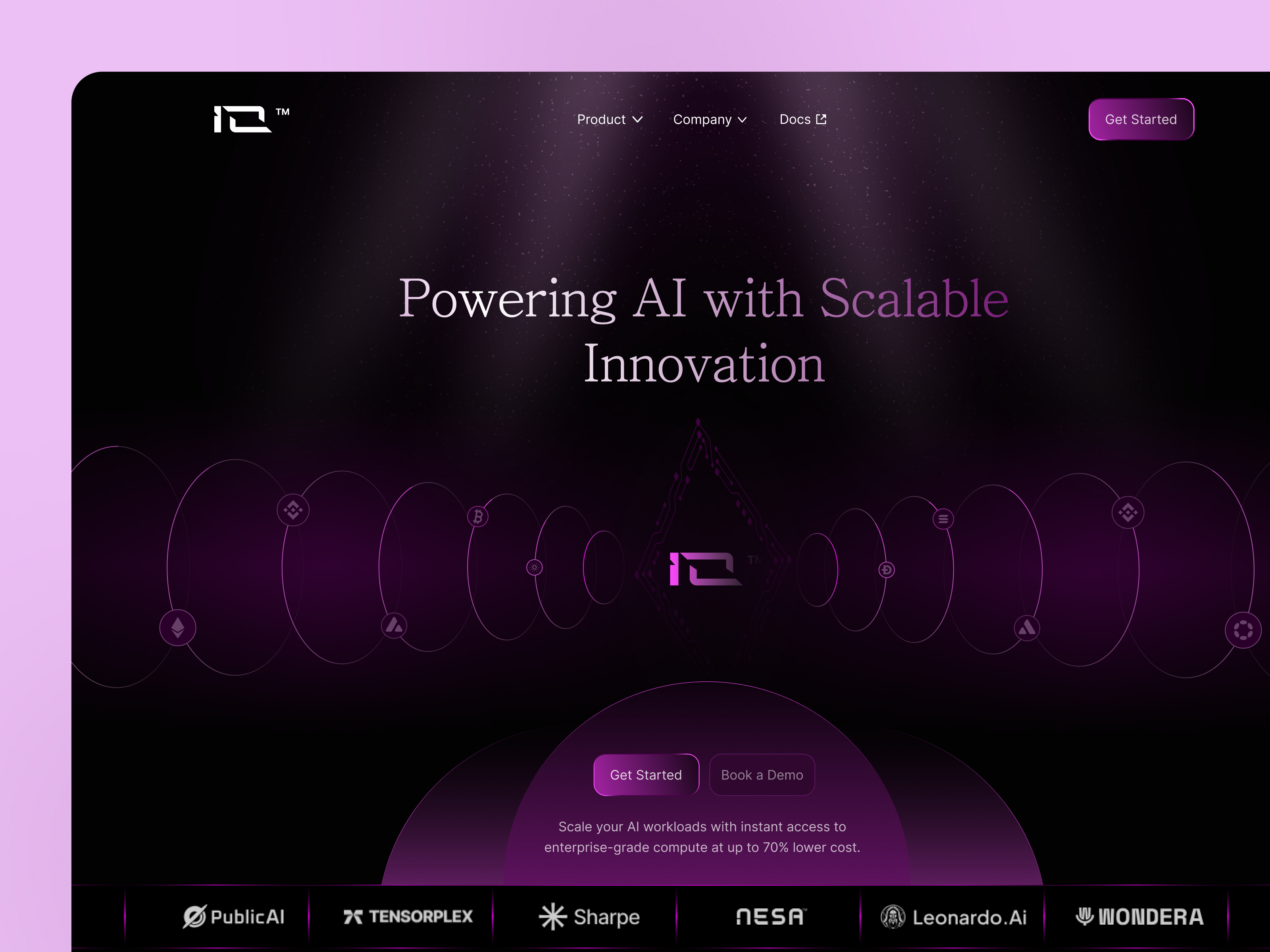 Example of Ai Agent Website Design