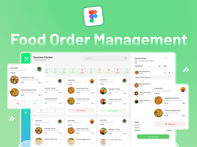 Food Order Admin Panel Concept adminpanel appconcept branding dashboardui designexploration foodappdesign modernui ui