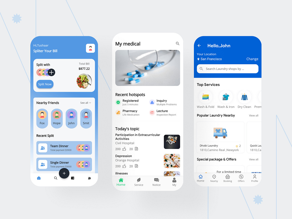 Flutter UI Template designs themes templates and downloadable graphic