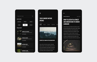 Blog App Concept adobexd design designsystems illustration interactiondesign microinteractions mobiledesign portfolio prototypedesign ui ux
