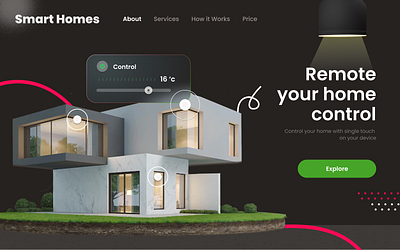Smart Home Website graphic design landingpage smarthome techhome ui website