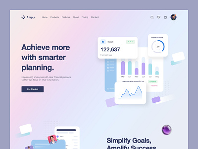 FinTech Dashboard UI/UX dashboard figma finance fintech hire me landing oage modernui saas ui design uiux webdesign website design