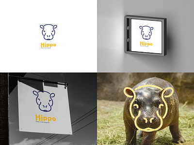 Hippo Logo Line branding corporate branding design graphic design illustration logo logodesign vector