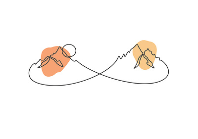 Hill one line art art black color concept design graphic design hill illustration illustration art line art logo one line art one line art hill outline print vector white