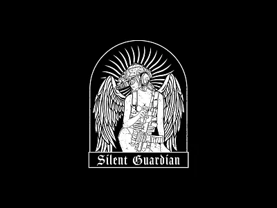 Silent Guardian Tactical Art artwork available design drawing for sale graphic design guardian illustration tactical tshirt vector