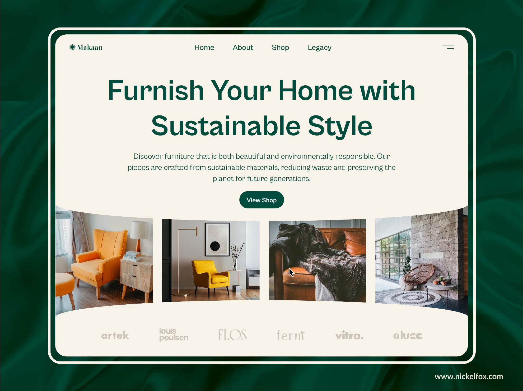 Modern Furniture site by Tanuj agarwal for Nickelfox UI/UX Design on Dribbble