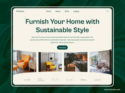 Modern Furniture E-commerce Website animation dashboard design e commerce furniture furniture app furniture store homepage interface interior landing page ui motion online product shop site ui ux web design website