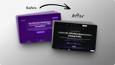Before & After: Mail Wizard - Email Marketing Framer Website 3d animation branding emial merketing website figma figma design framer framer freelancer graphic design logo marketing motion graphics sameer framer ui