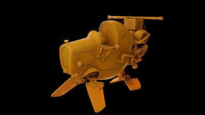 Personnal flying vehicle 3d 3d concept arnold artwork design design 3d digital 3d flying machine graphic design maya props steampunk stylized vehicle