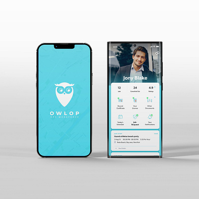 OwlOP GPS Workforce Management - B2C app design gps graphic design guard interface kreatekar management mobile app owl security task management ui uiux
