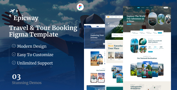 Tour & Travel Landing Page 3d graphic design logo ui