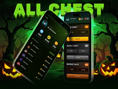 Play game and earn money app - All chest Page app gamification illustration ios mobile mobile design play and earn product design rewards ui ui design ux