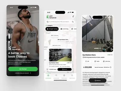 Tamarran – Training Classes Booking App fitness tracker