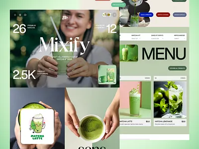 Matcha Tea - Drink Cafe Website figma