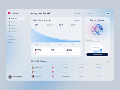 Dashboard for an Analytics Product ✦ Pulsar design interface product service startup ui ux web website