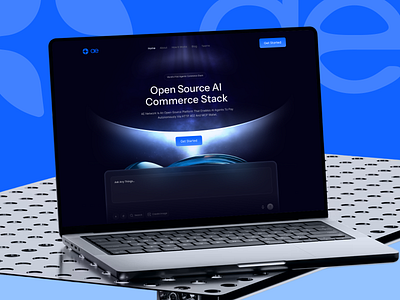 Open Source AI Commerce Stack UI Design ai ai landing page ai website blockchain blockchain design chatboat clean crypto cryptocurrency dark design design landing page landing page design popular design top design ui design website