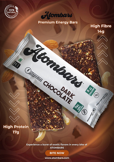 ENERGY BAR PRODUCT BRANDING FLYER DESIGN 2025 atombarsposters branding canvadesignposter design designsof5star energybarposter graphic design productbranding productflyerdesign productposter promotion socialmediadesign trendingdesign vizag