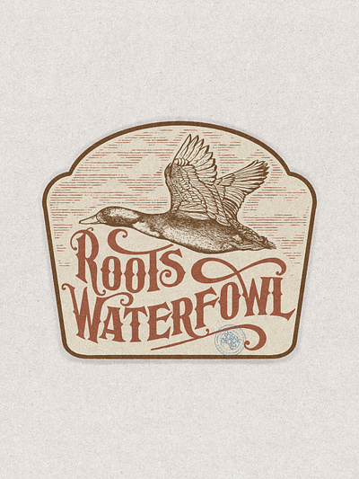 Roots Waterfowl branding company brand logo company branding company logo design graphic design hunt hunting illustration logo outdoors typeface