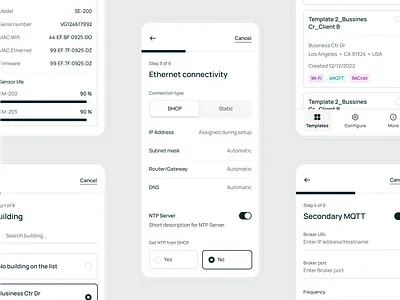 Kaiterra - Technicians App branding configuration design minimal mobile app product ui ux