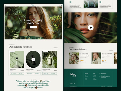 Bonolata Skin Care Website beauty beauty tech beauty website e commerce website ecommerce landing page makeup minimal web design skin health skin treatment skincare skincare website smart healthtech treatment uiux design web design health website wellness design
