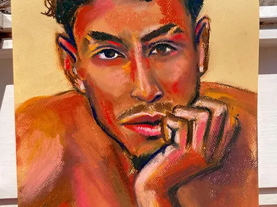 Portrait of Joao anniversary gift drawing drawing by hands hand drawn illustration original painting portrait soft pastels