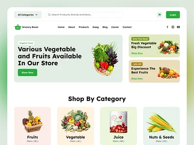 Grocery eCommerce website design clothing website ecommerce ecommerce app ecommerce design ecommerce website electronics website fashion website grocery grocery app grocery store grocery web app grocery web ui grocery website multivendor website web ui website design