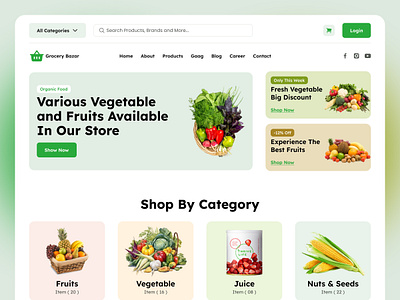 Grocery eCommerce website design clothing website ecommerce ecommerce app ecommerce design ecommerce website electronics website fashion website grocery grocery app grocery store grocery web app grocery web ui grocery website multivendor website web ui website design