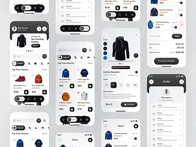 E-Commerce Mobile App UI Concept app app design design design trends e commerce app e shop ecommerce ios app design mobile app mobile app design online shop product shop shoping shopping cart top designer