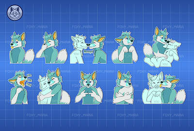 Fox sticker pack for Telegram & Discord foxfurryart