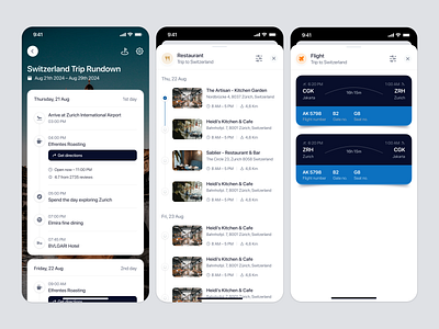 Travel Planner Mobile App: Trip Rundown & Booking Flow app design flight flight booking flight ticket hotel booking itinerary itinerary planner mobile app planner reservation schedule slkfn ticket ticket booking travel travel agent travel app travel planner trip trip planner