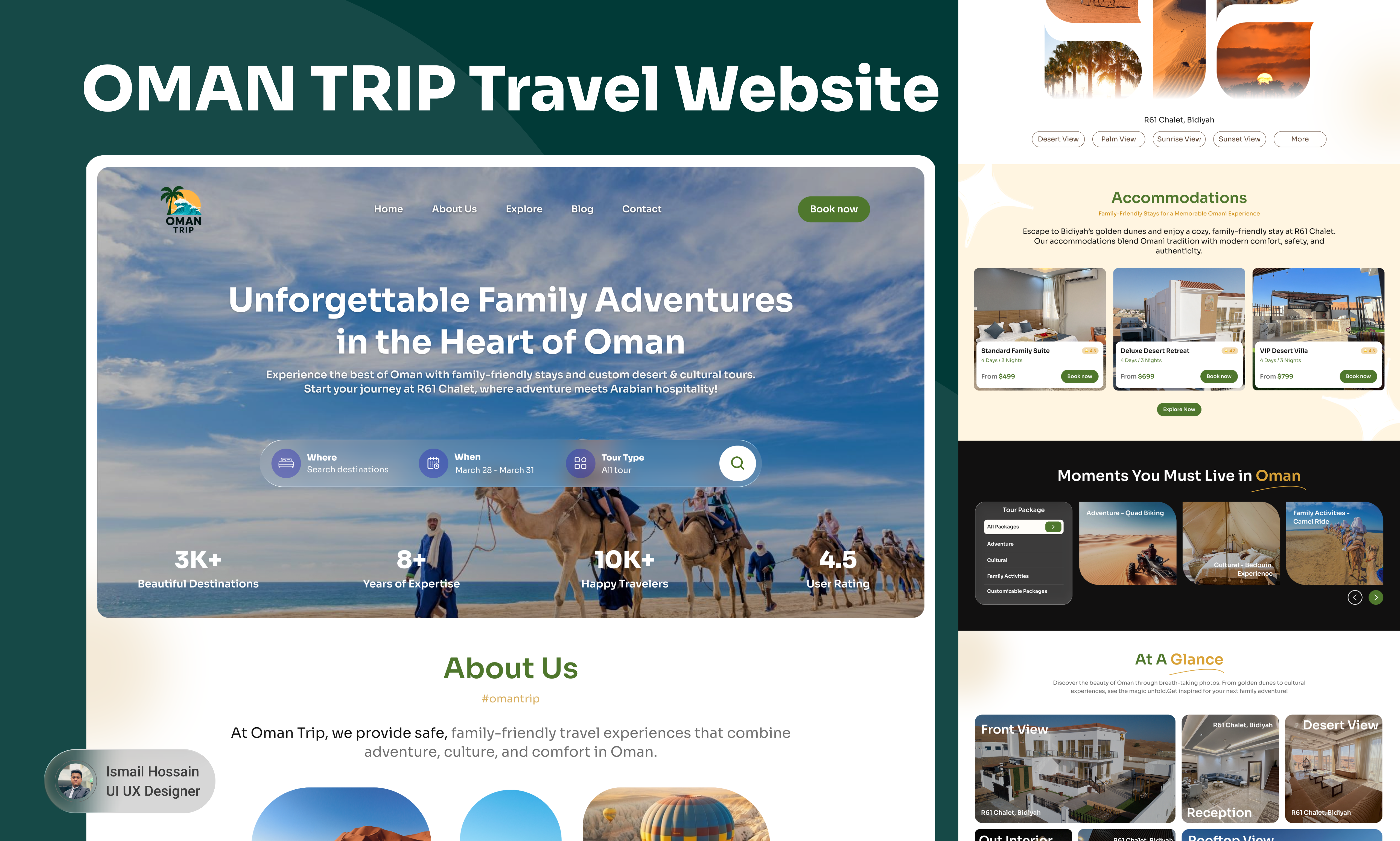 OMAN TRIP - Modern Travel Website design figma landing page modern new design trend ui ui ux web design