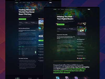 Minecraft Server Hosting Game/Gaming Landing Page cloud landing page competition esports website game art game design game design website game startup game ui game website design gaming gaming app gaming landing page gaming platform gaming site gaming website gaming websites minecraft saas landing page saas website server landing page