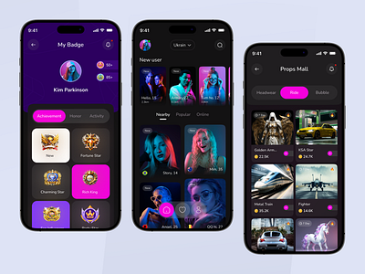 Live Streaming Mobile App UI application dark mode discoard games ios live stream live streaming mobile mobile app play stream streaming platform uiux video video game video stream