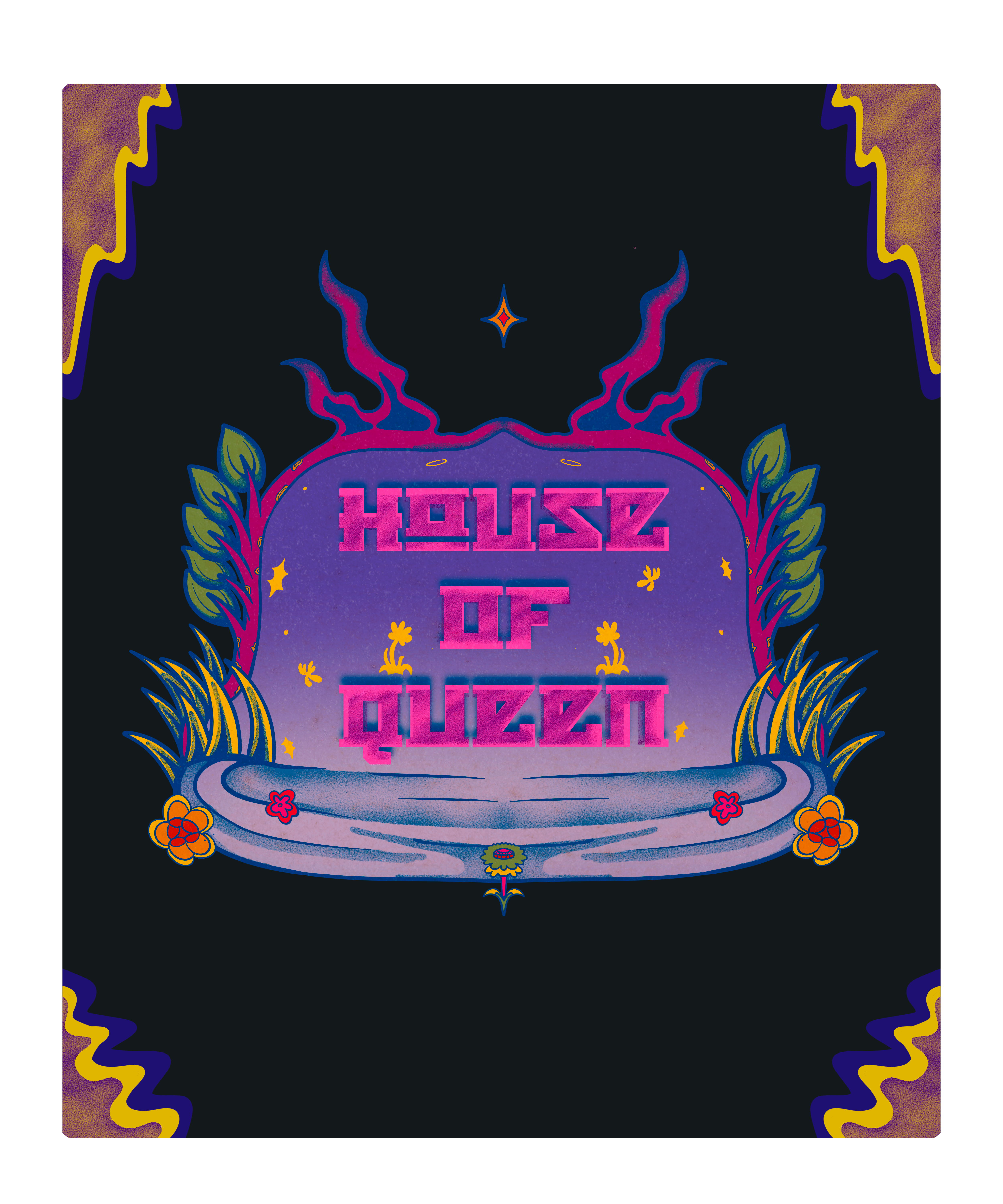 House Of Queen animation artwork branding graphic design illustration motion graphics packaging psychedelic