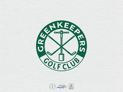 Greenkeepers Golf Club Secondary Badge Logo badge badge logo brand design brand identity branding branding design emblem golf golf club golfing hand drawn identity design logo logo design minimal retro simple vintage visual identity