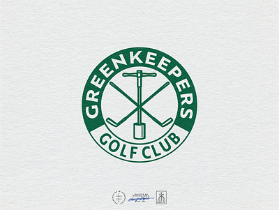 Greenkeepers Golf Club Secondary Badge Logo badge badge logo brand design brand identity branding branding design emblem golf golf club golfing hand drawn identity design logo logo design minimal retro simple vintage visual identity
