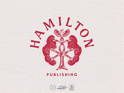 Hamilton Publishing Logo Concept bird brand design brand identity branddesign branding branding design hand drawn identity design illustration logo logo design logo designer logodesign monochromatic nature publishing tree typography vintage visual identity