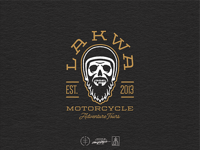 Lakwa Motorcycle Secondary Logo beard biker brand design brand identity branding branding design character hand drawn identity design illustration logo logo design motorcycle serif skeleton skull slab typography vintage visual identity