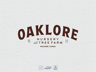 Oaklore Nursery & Tree Farm Logotype agriculture brand design brand identity branding branding design fonts hand drawn hand lettering identity design lettering logo logo design logotype minimal retro type typography vintage visual identity wordmark