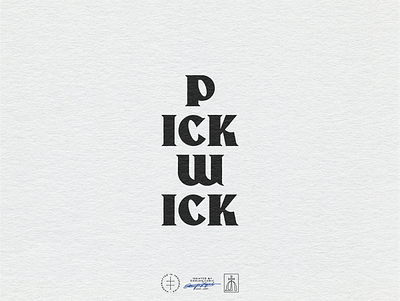 Pickwick Vertical Logo brand design brand identity branding branding design clean hand drawn identity design logo logo design logotype minimal minimalist monochromatic simple type typographic typography vintage visual identity wordmark