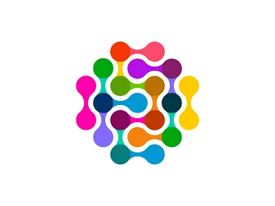 Dots colorful dot graphic design icon illustration logo mark symbol tech