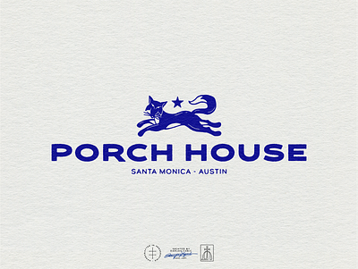 Porch House Mascot Logo Concept animal brand design brand identity branding branding design hand drawn identity design illustration logo logo concept logo design logo designer logodesign logomark mascot retro star typography vintage visual identity