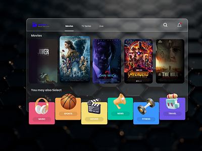 Next-Gen OTT Streaming Theme Designed for Endless Entertainment cinematic theme dark mode ui dribbble design modern ux movie platform ott ui responsive design streaming app design uiux showcase web app concept