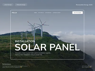 Solar Energy Website Design alternative energy eco friendly environmenta green energy interface landing page product desing renewable energy landing page renewable energy website solar energy solar energy landing page solar energy website solar power solar service solar system startup turbine website ui desing web design website