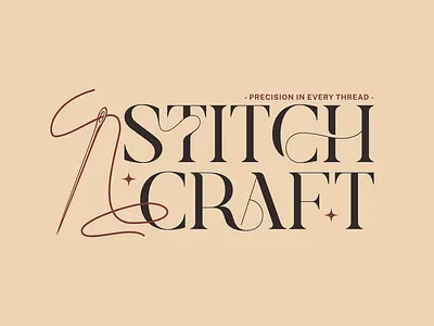 StitchCraft – Modern Craft Logo Concept branding fashion graphic design logo typographic logo