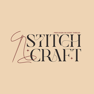 StitchCraft – Modern Craft Logo Concept branding fashion graphic design logo typographic logo