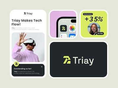 Triay - Logo & Branding brand design brand identity branding identity lettermark logo logo design logomark mark minimalist logo monogram startup logo symbol t t logo tech logo technology logo type typography visual identity