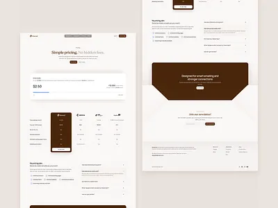 Princing page design ui uiux website