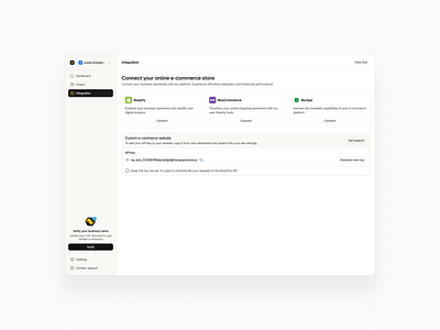 Integration app dashboard design ui uiux